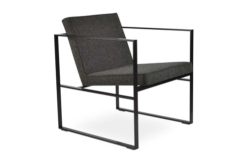 Cube Lounge Armchair by SohoConcept - Black Boucle Fabric.