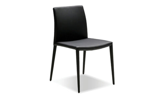 Zeno Dining Chair by Mobital - Black Leatherette.