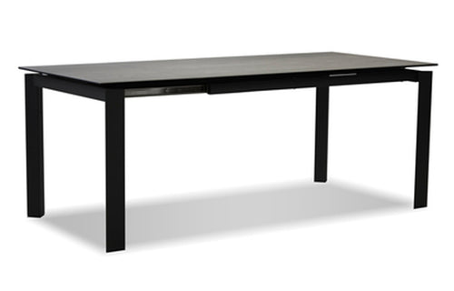 Casper Extending Dining Table by Mobital - Black Powder Coated Base.