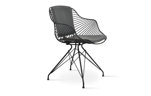 Zebra Armchair by SohoConcept - Black Powder, Black Powder, Black PPM-FR.