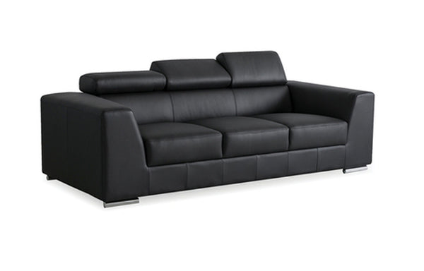Icon Sofa by Mobital - Black Premium Leather, 3-seater.