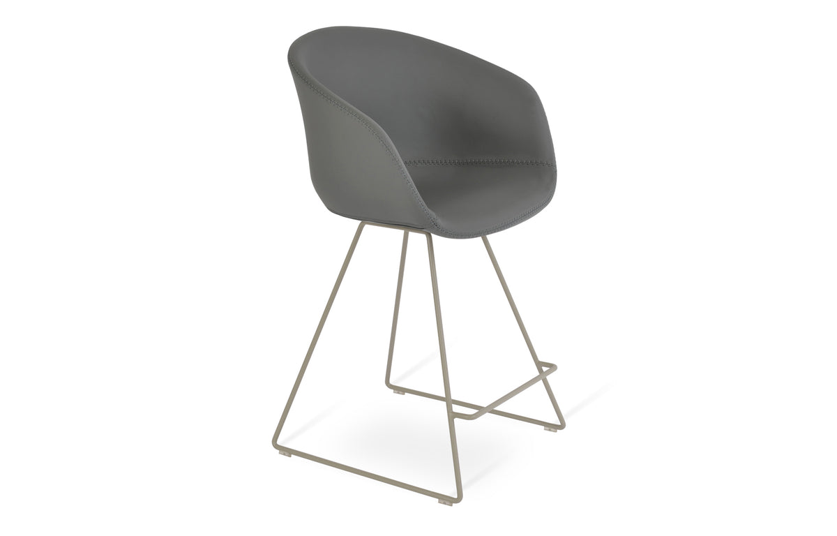 Tribeca Wire Stool by SohoConcept - Bone Powder, Grey PPM.