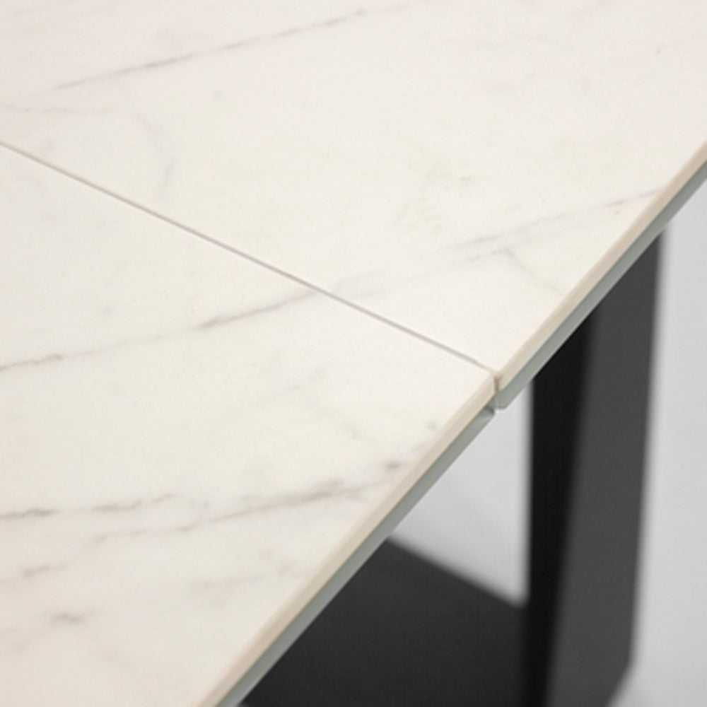 Bridge Extending Dining Table by Mobital, showing closeup view of bridge extending dining table.
