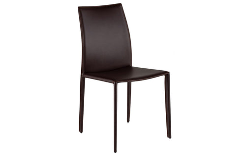 Sienna Dining Chair by Nuevo - Brown Leather.