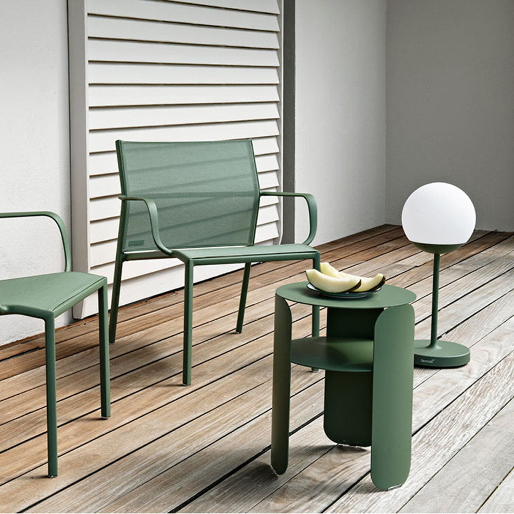 Cadiz Low Armchair (Set of 4) by Fermob, showing cadiz low armchair (set of 4) in live shot.