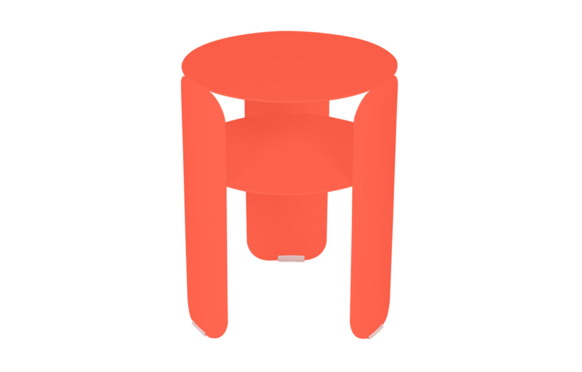 Bebop Side Table with Shelf by Fermob - Capucine (matte textured)