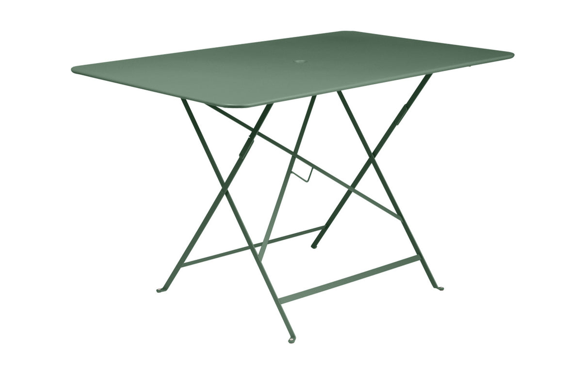 Bistro Table by Fermob - 46" Rectangular, Cedar Green (matte textured).