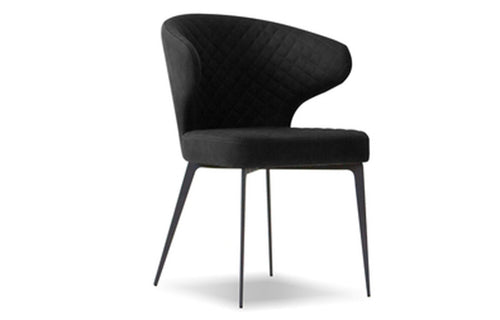 Hug Dining Chair by Mobital - Coal Fabric.