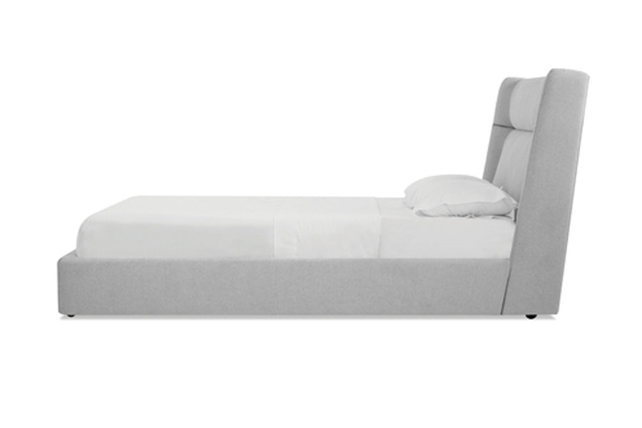 Cove Storage Bed by Mobital, showing side view of cove storage bed.