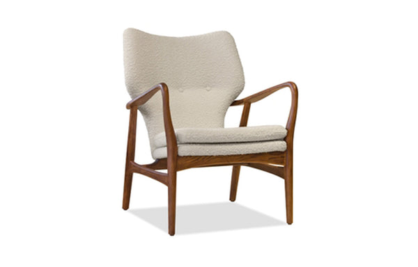 Ingrid Occasional Chair by Mobital - Cream Boucle Fabric.