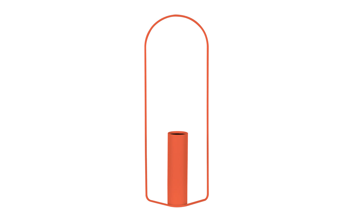 Itac Vase by Fermob - Cylindrical, Capucine.