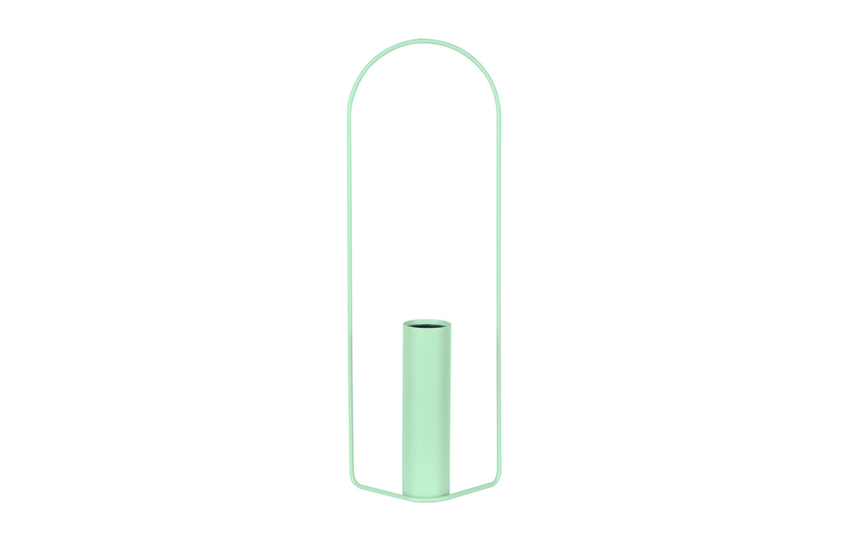 Itac Vase by Fermob - Cylindrical, Opaline Green.