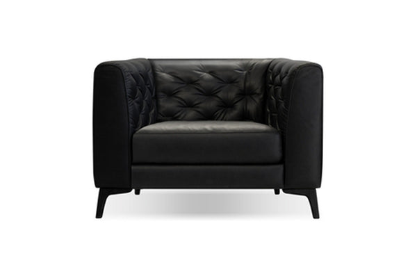 Dalton Lounge Chair by Mobital, showing front view of dalton lounge chair.