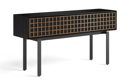 Interval Media Console by BDI - Ebonized Ash with Natural Walnut.