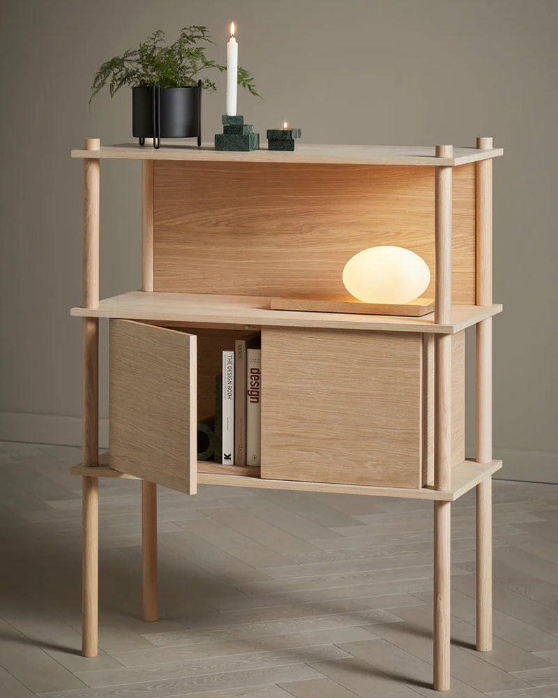 Elevate Cabinet by Woud, showing elevate cabinet in live shot.