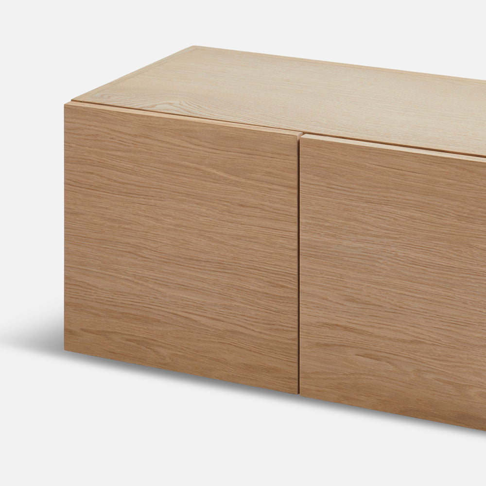 Elevate Cabinet by Woud, showing closeup view of elevate cabinet.