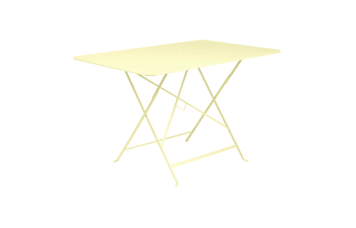 Bistro Table by Fermob - 46" Rectangular, Frosted Lemon (matte textured).