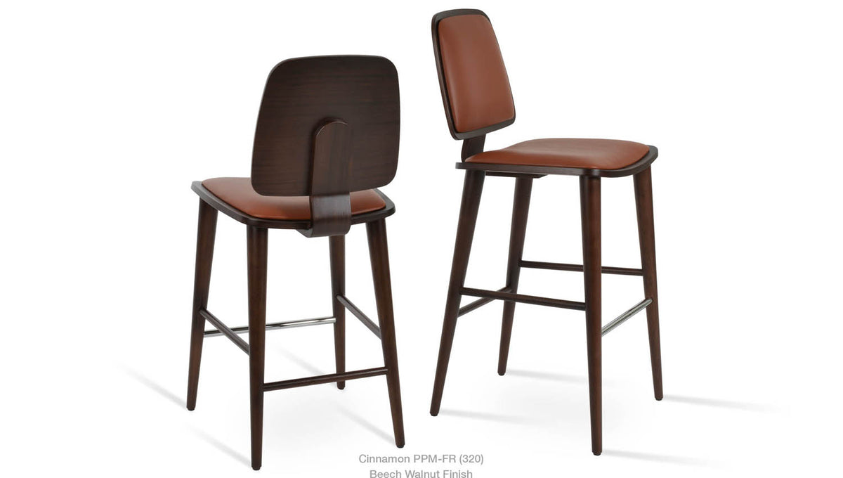Ginza Stool by SohoConcept, showing ginza counter stool and bar stool.