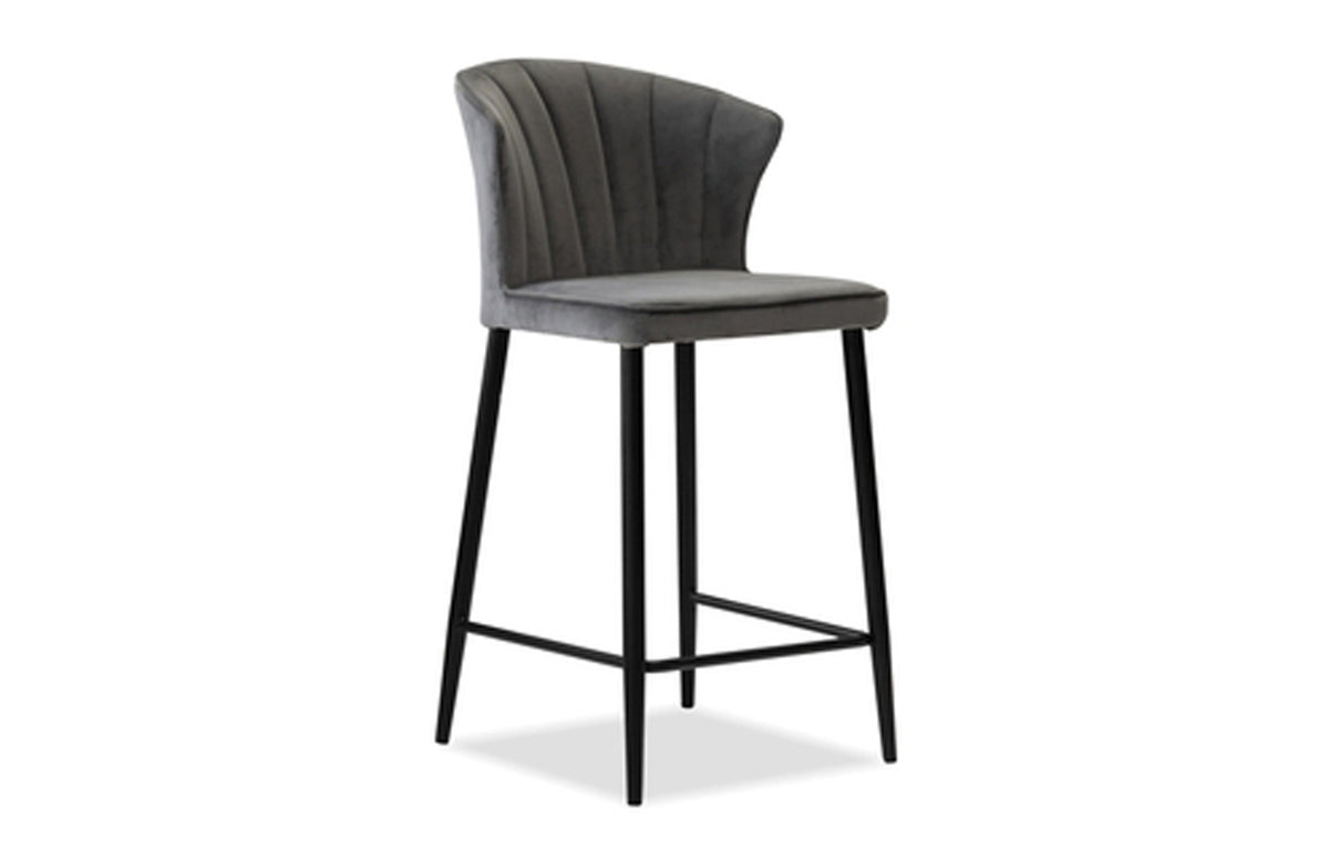 Ariel Counter Stool by Mobital - Graphite Velvet.