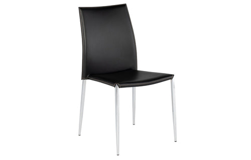 Eisner Dining Chair by Nuevo, showing right angle view of eisner dining chair.