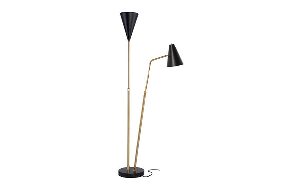 Celika Floor Light by Nuevo, showing front view of celika floor light.