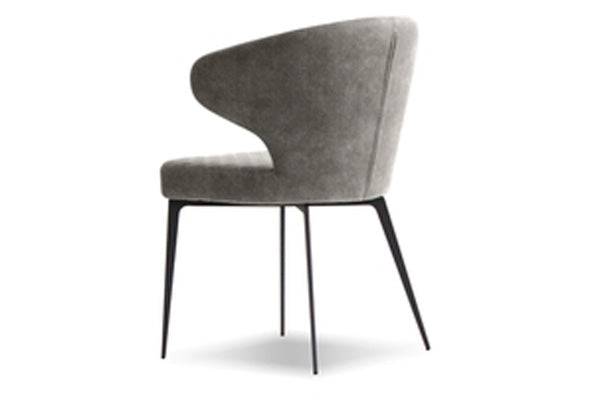 Hug Dining Chair by Mobital, showing side view of hug dining chair.