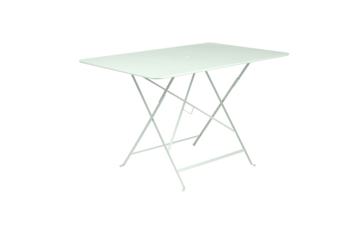 Bistro Table by Fermob - 46" Rectangular, Ice Mint (matte textured).