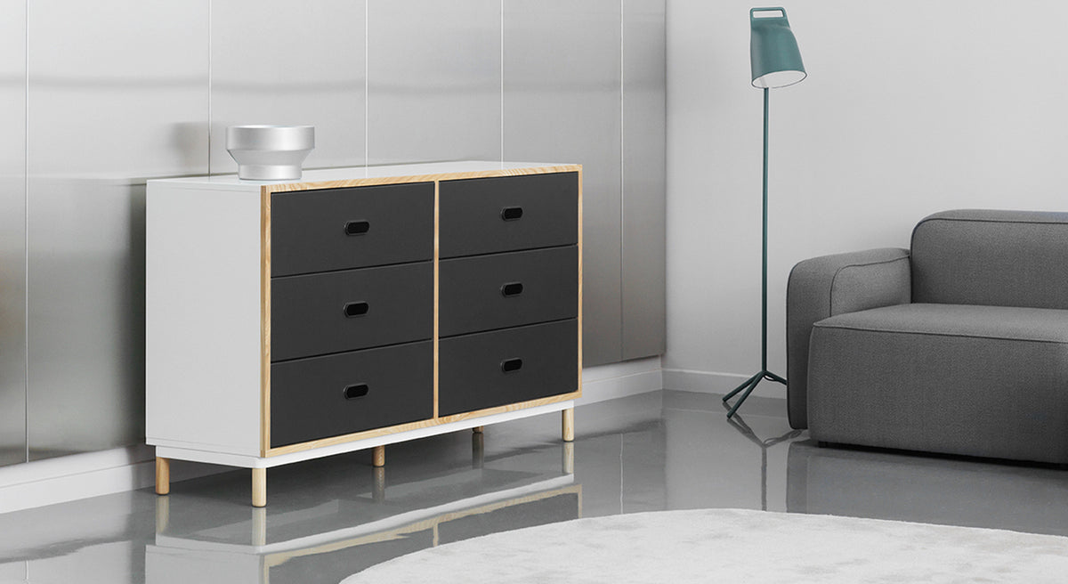 Kabino Dresser by Normann Copenhagen, showing kabino dresser in live shot.