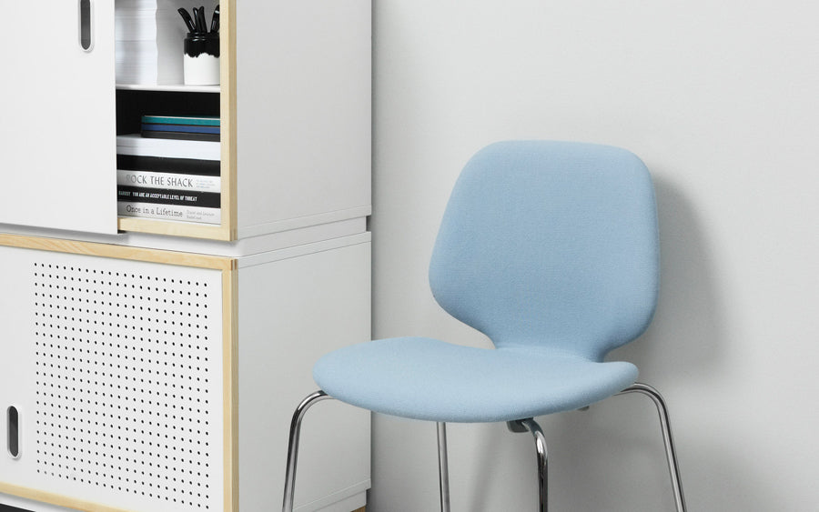Kabino Sideboard by Normann Copenhagen, showing closeup view of kabino sideboard in live shot.