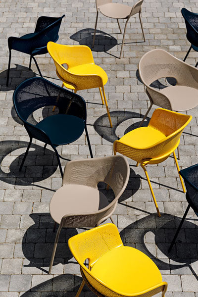 Kate Chair by Fermob, showing kate chair in live shot.
