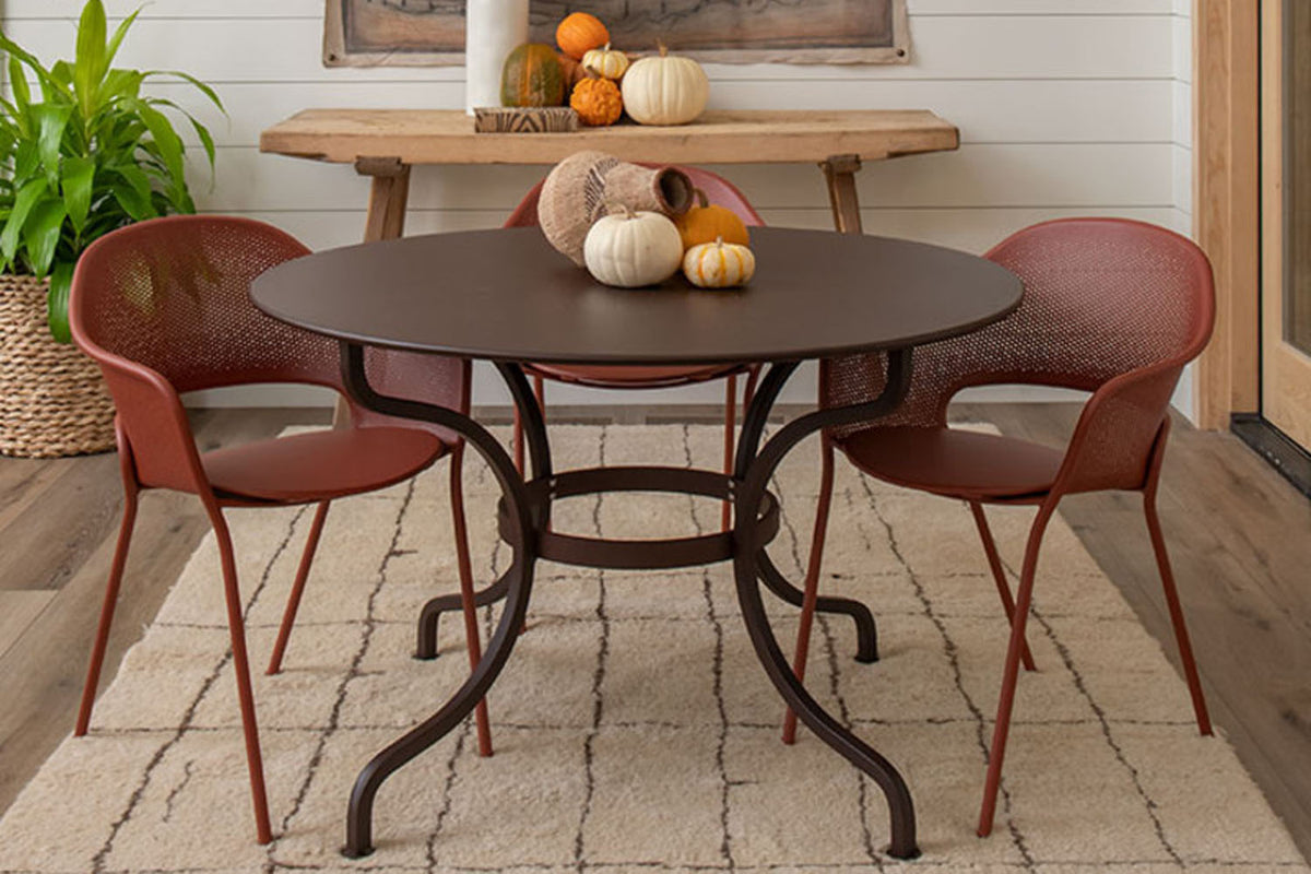Kate Chair by Fermob, showing kate chair in live shot.