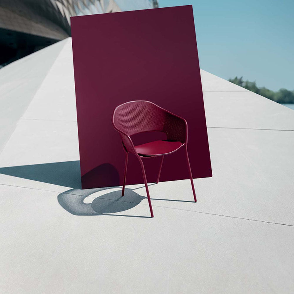 Kate Chair by Fermob, showing kate chair in live shot.
