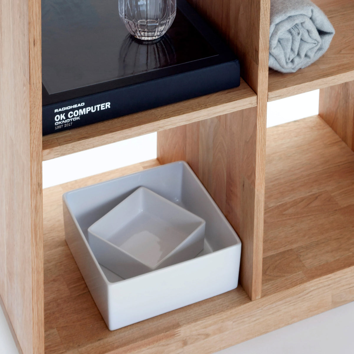 LAX 2x5 Bookcase by MASHstudios, showing closeup view of 2x5 bookcase in live shot.