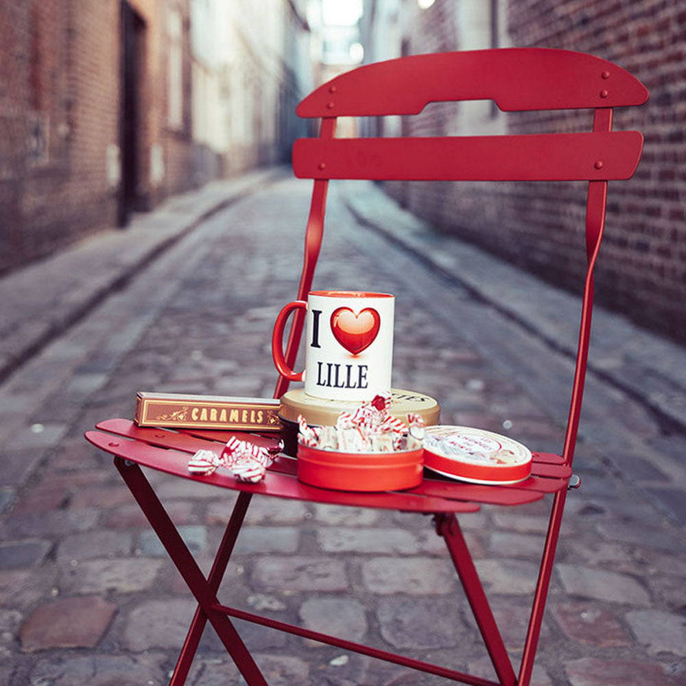 La Mome Chair by Fermob, showing la mome chair in live shot.