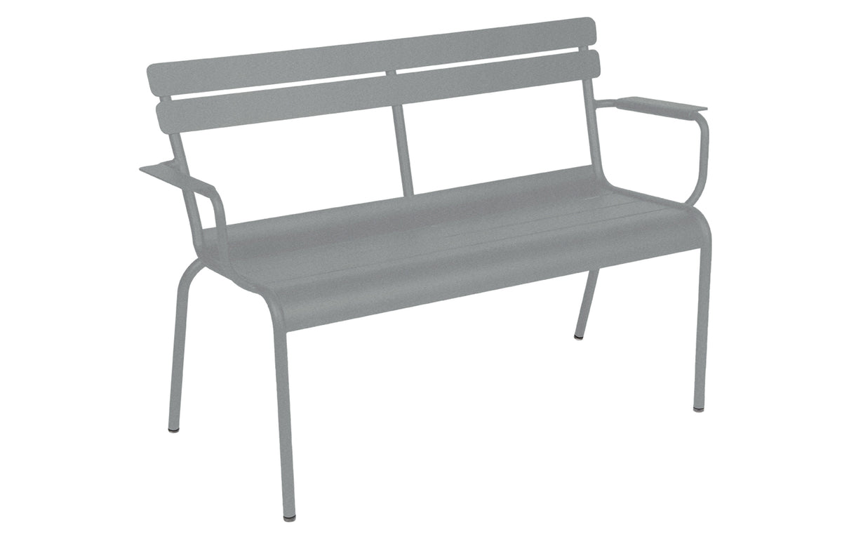 Luxembourg 2 Seat Garden Bench by Fermob - Lapilli Grey.