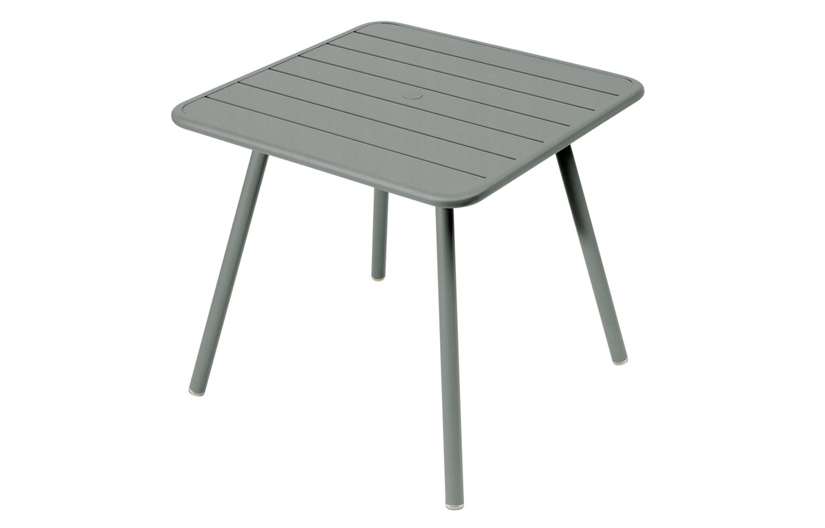 Luxembourg Square Table with 4 Legs by Fermob - Lapilli Grey.