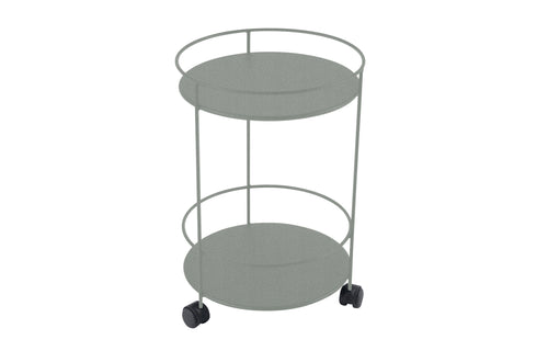 Guinguette Side Table with Wheels by Fermob - Lapilli Grey.
