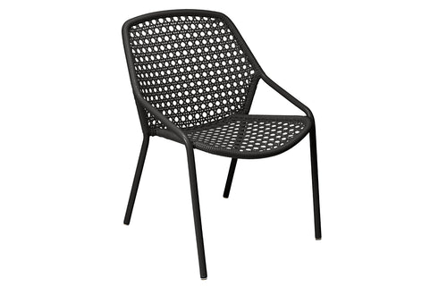 Croisette Armchair (Set of 4) by Fermob - Liquorice.