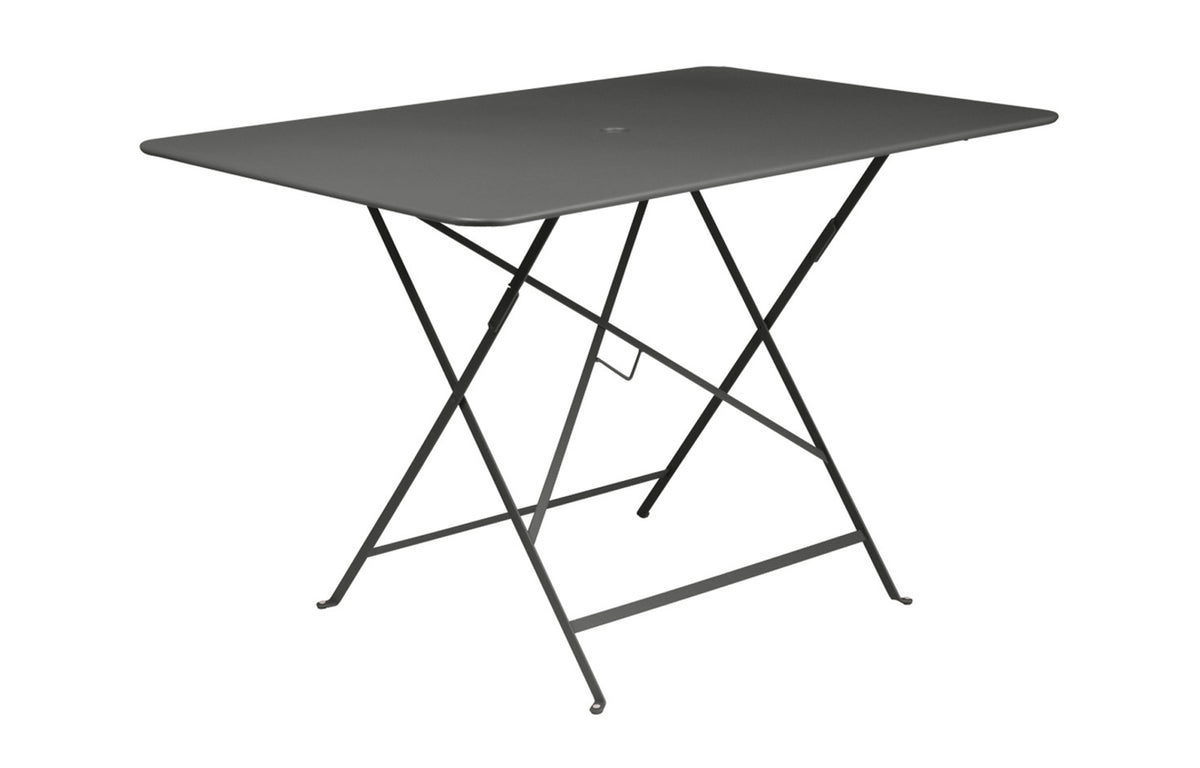 Bistro Table by Fermob - 46" Rectangular, Liquorice (matte textured).
