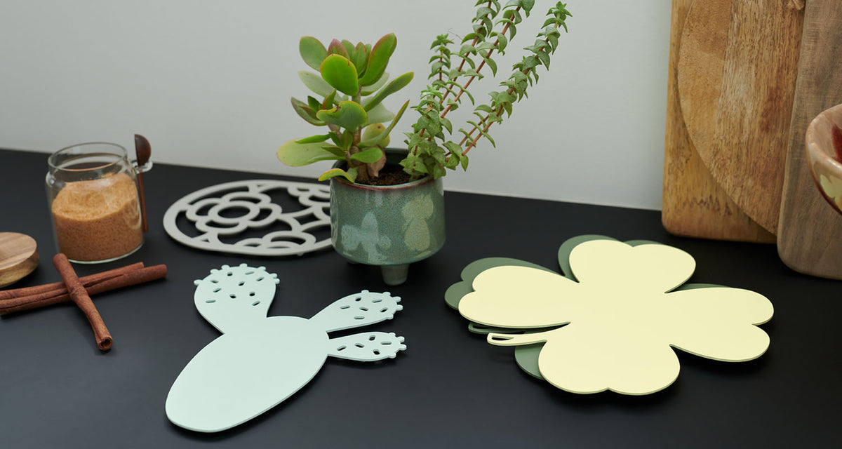 Lorette Trivet by Fermob, showing lorette trivet in live shot.