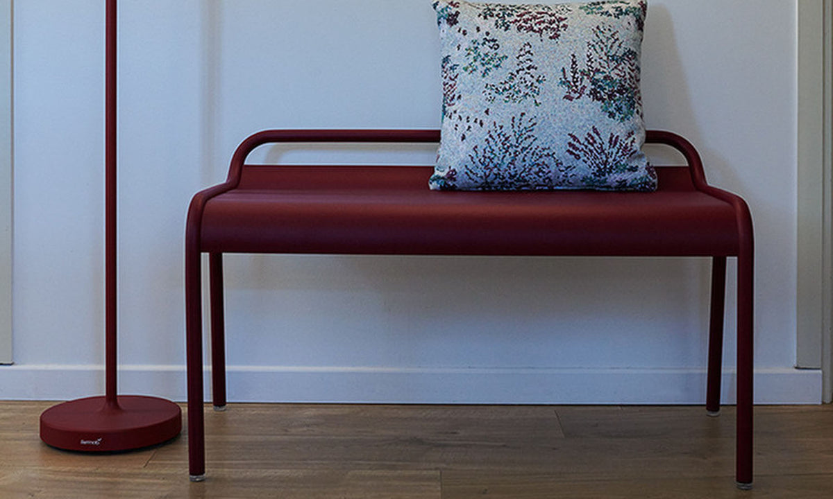 Luxembourg Compact Bench by Fermob, showing luxembourg compact bench in live shot.