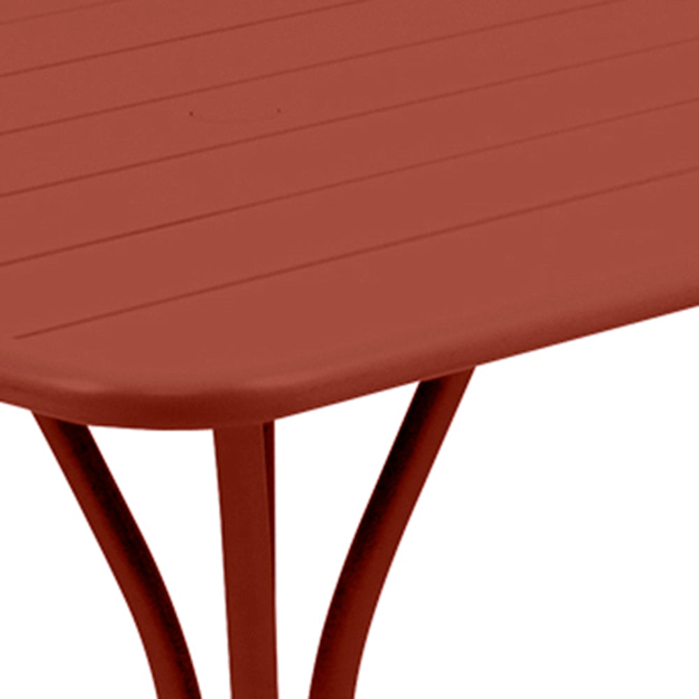 Luxembourg High Pedestal Table by Fermob, showing closeup view of luxembourg high pedestal table.