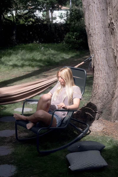 Luxembourg Rocking Chair by Fermob, showing rocking chair in live shot