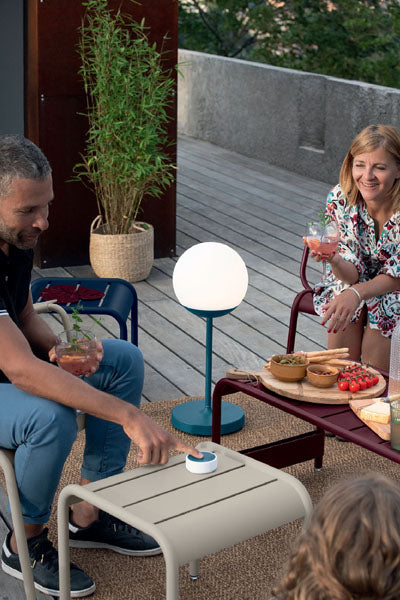 Luxembourg Small Low Table / Footrest by Fermob, showing luxembourg small low table in the live shot.