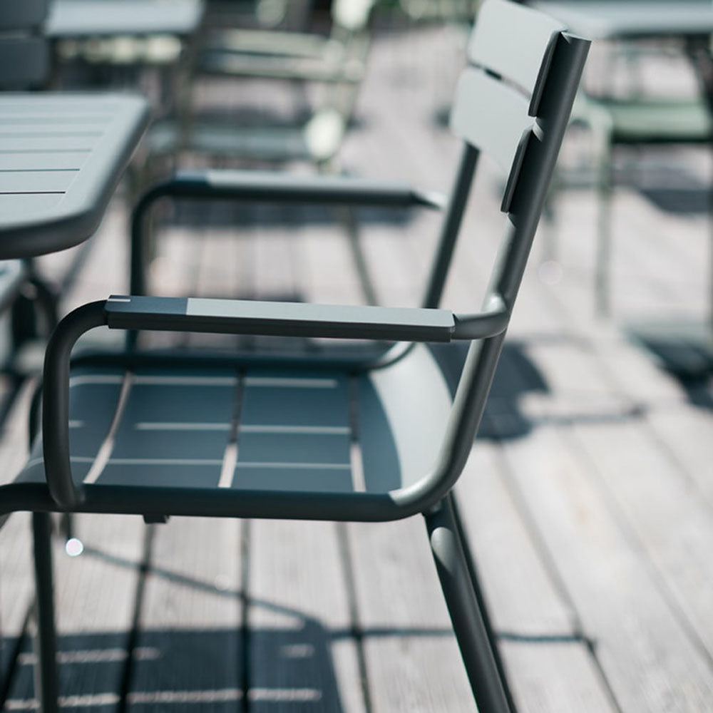 Luxembourg Steel Armchair by Fermob, showing luxembourg steel armchair in live shot.
