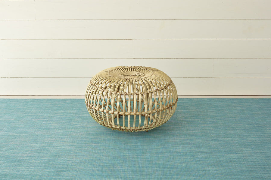 Mini Basketweave Woven 96" x 120" Floor Mat by Chilewich, showing mini basketweave woven 96" x 120" floor mat in live shot.
