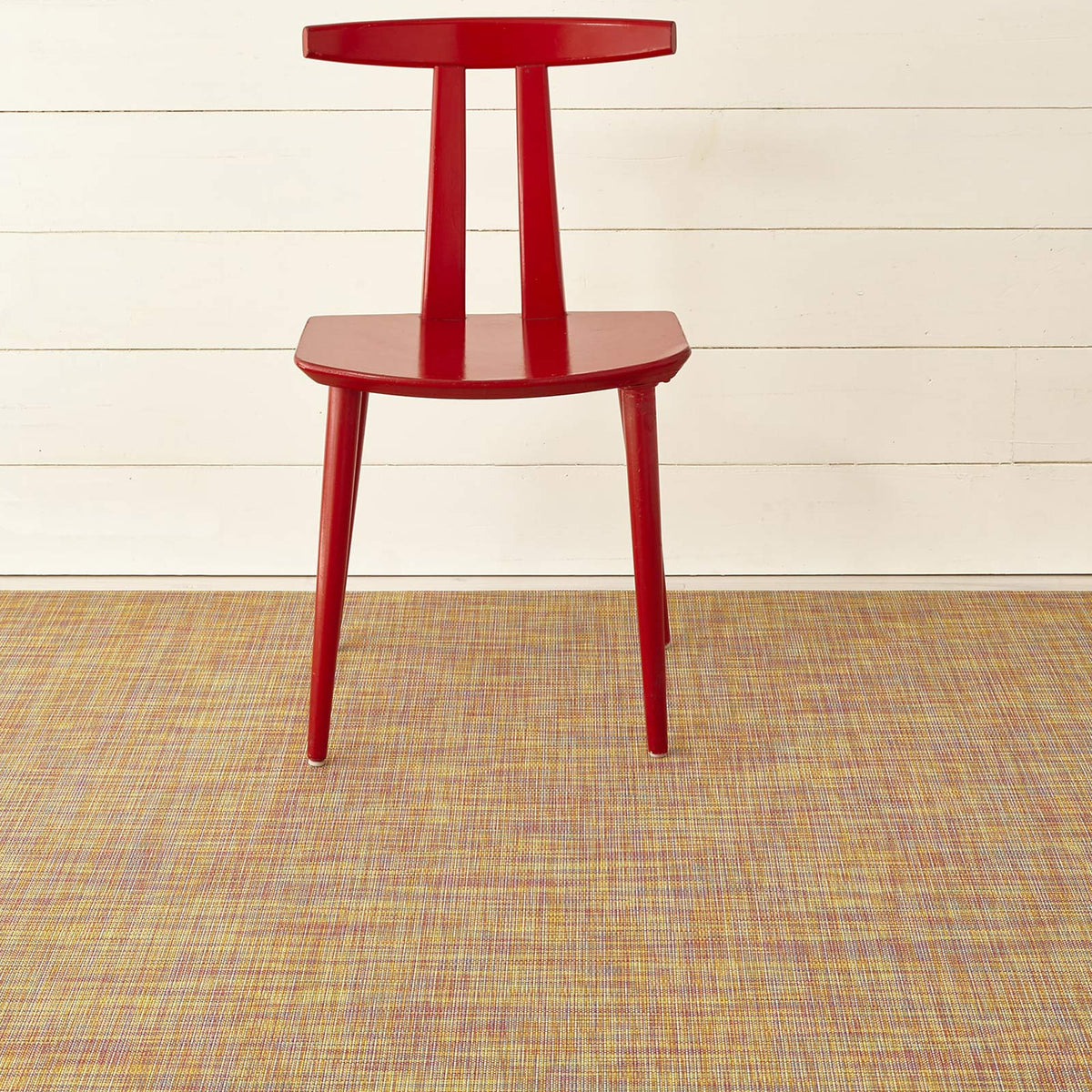 Mini Basketweave Woven 96" x 120" Floor Mat by Chilewich, showing mini basketweave woven 96" x 120" floor mat in live shot.