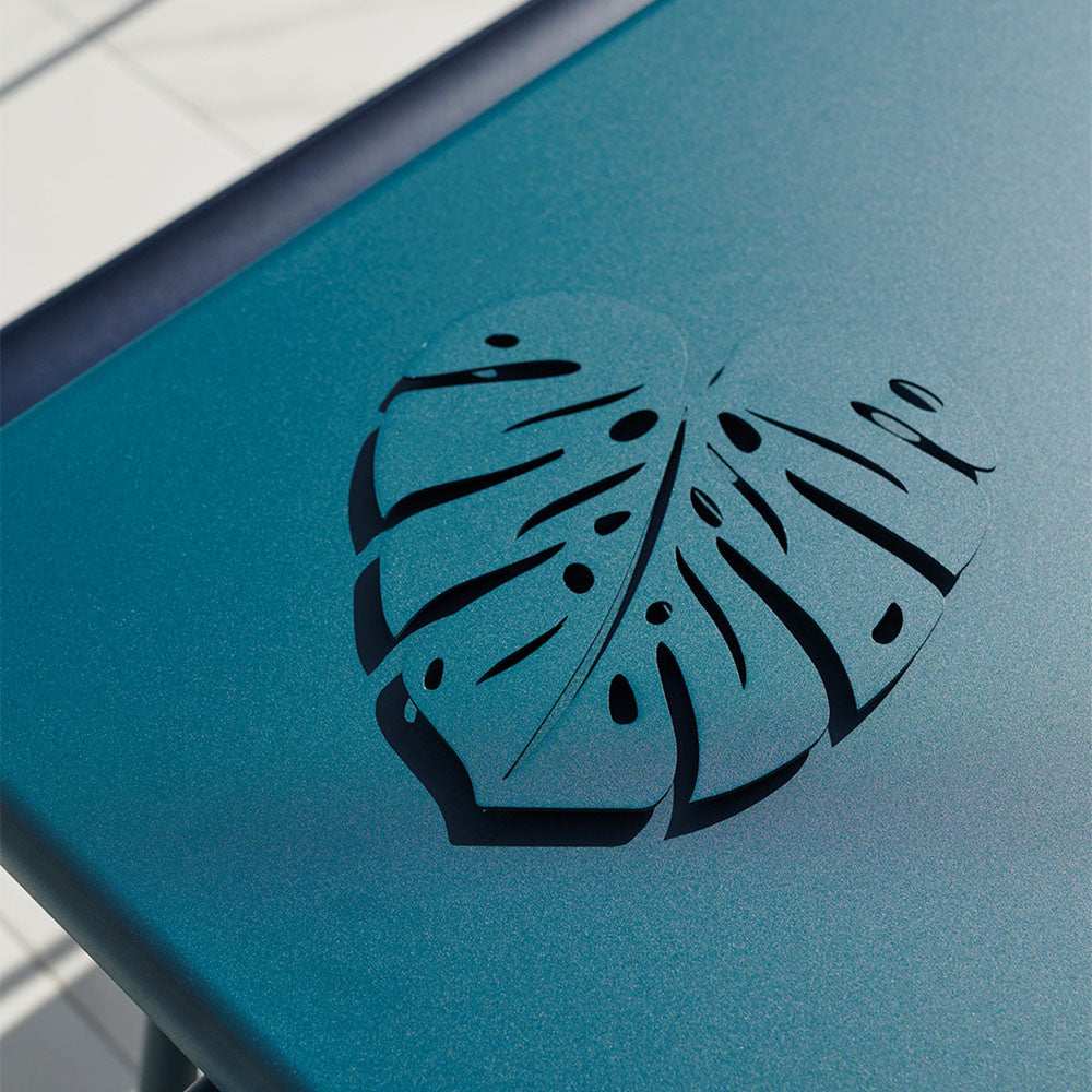 Monstera Trivet by Fermob, showing monstera trivet in live shot.