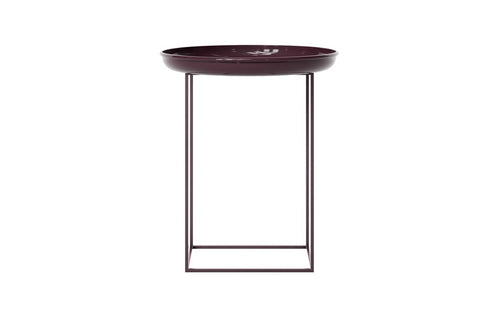 Duke Side Table by Norr11 - Lacquered Maroon.