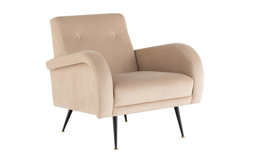 Hugo Occasional Chair by Nuevo - Nude Fabric.